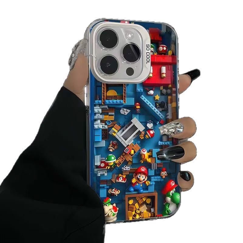 Mushroom Mario Is Suitable for Apple 17 Promax Phone Case, Vitality Case, iPhone 16, Ins15/14, European and American Style